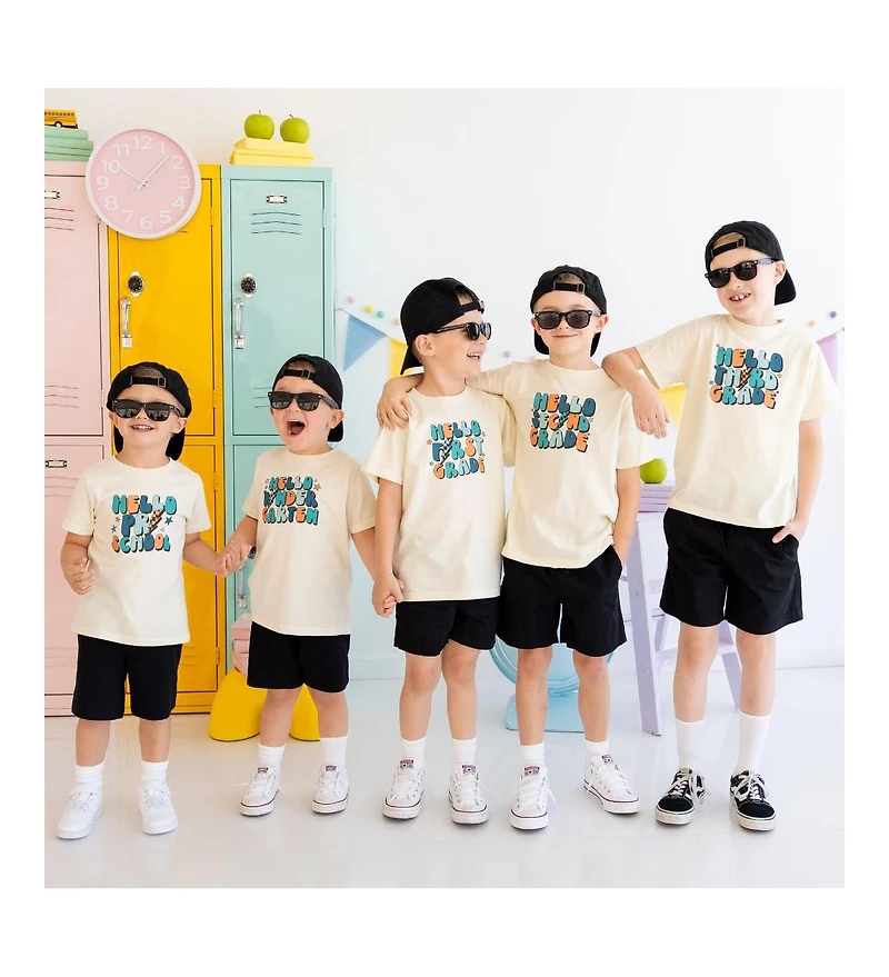 Sweet Wink Little and Big Boys Hello Third Grade Short Sleeve T-Shirt