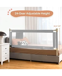 Slickblue Baby Bed Guardrail with Double Lock for Secure Toddler Sleep Support