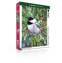 New York Puzzle Company Black-capped Chickadee 500 Piece Puzzle