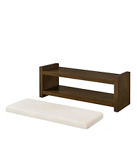 Streamdale Furniture 47" Accent Bench with Shoe Rack Padded Seating Removable Cushion
