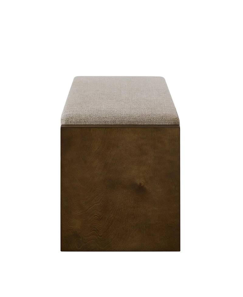 Streamdale Furniture 47" Padded Bench with Shoe Rack - Granite Linen