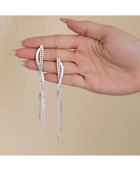 Jessica Simpson Silver Linear Drop Earrings