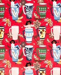 Black Paper Party Holly Mug Gift Wrap