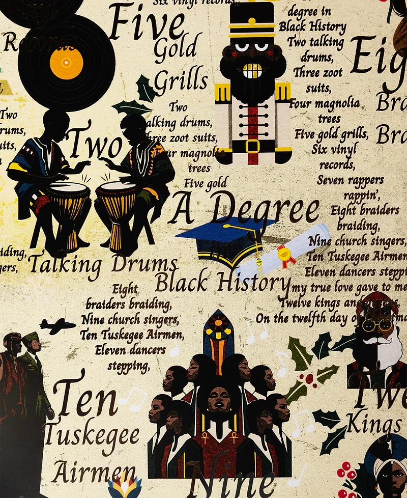 Black Paper Party Twelve Days Gift Wrap