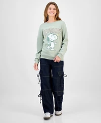 Love Tribe Juniors' All Star Snoopy Crewneck Sweatshirt
