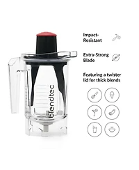 Blendtec 37 oz Twister Jar - Blender Jar Set for Shakes, Smoothies, and Thick Blends - Compatible with Blendtec Blenders - 16 oz Blending Capacity