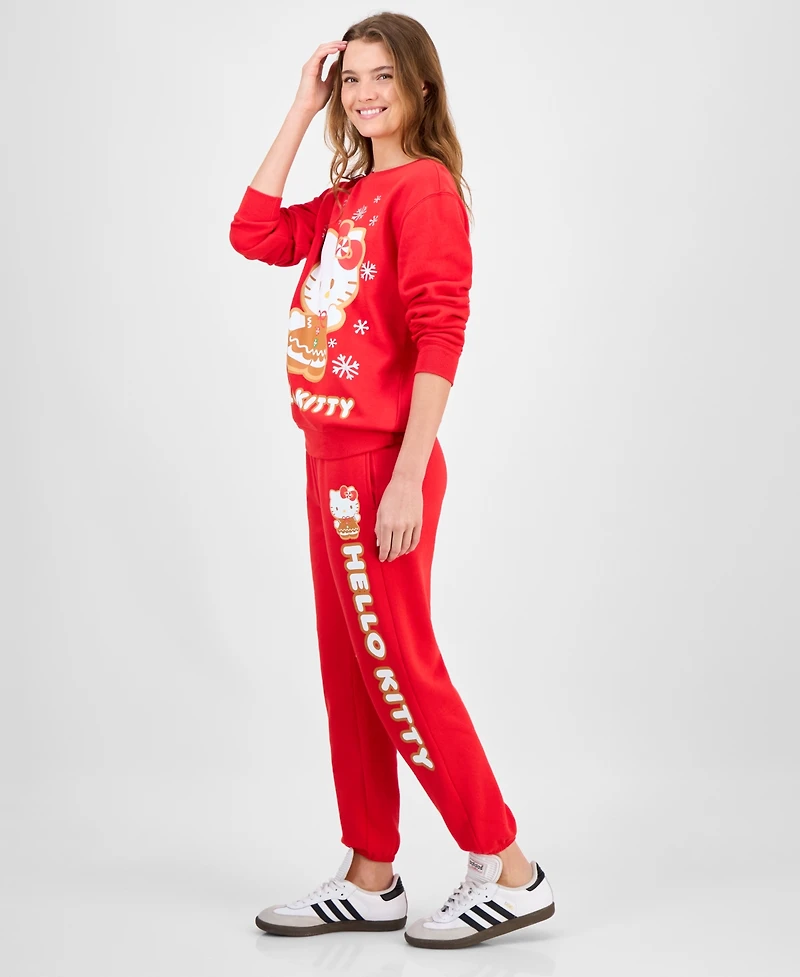 Hybrid Juniors' Hello Kitty Holiday Jogger Sweatpants