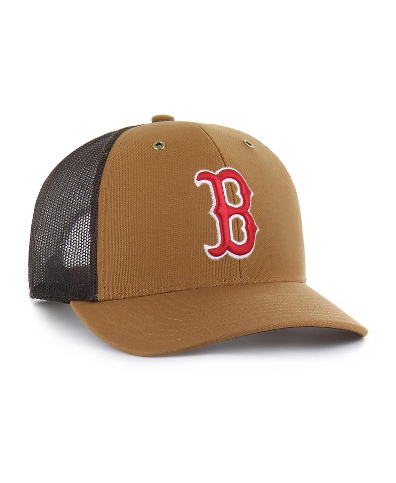 Carhartt X '47 Brand Men's Brown Boston Red Sox Trucker Adjustable Hat