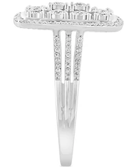 Effy Diamond Rectangular Halo Cluster Ring (1/2 ct. t.w.) in 14k White Gold