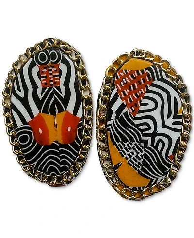 Swanky Designs Zia Chain Studs Statement Earrings