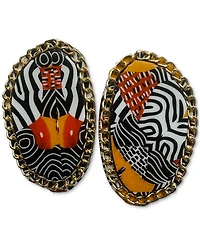 Swanky Designs Zia Chain Studs Statement Earrings