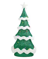 Glitzhome 74.5" Lighted Mesh 3D Christmas Tree