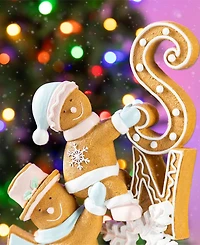 Glitzhome 12.5" Resin Christmas Gingerbread Figurine