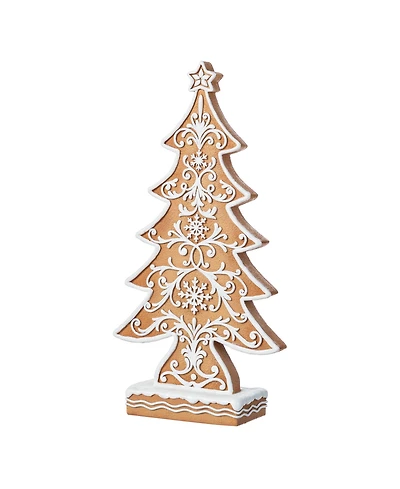 Glitzhome 14.5" Resin Christmas Tree Figurine