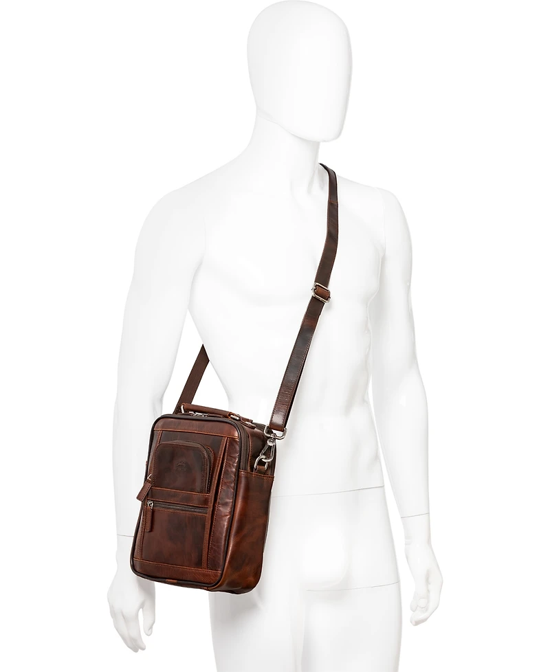 Mancini Men's Buffalo Double Compartment Bag