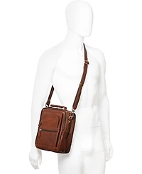 Mancini Men's Buffalo Large Zippered Rear Organizer Bag