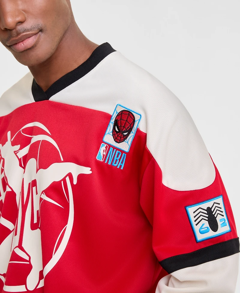 Macy's Marvel X Nba Men's Nyc Spiderman Long-Sleeve Jersey, Exclusive