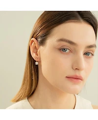 Audrey Square Crystal Dangling Earrings