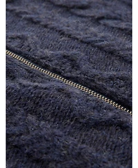 Celtic & Co. Women's British Wool Cable Zip Cardigan