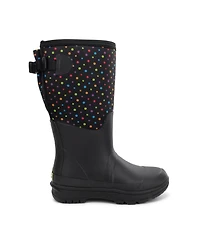 Western Chief Womens Ditsy Dot Faux Fur Neoprene Wide Calf Cold Weather Boot