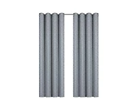 Kate Aurora Regency Collection Raised Jacquard Damask Grommet Top Curtains - 52 in. W x 84 L