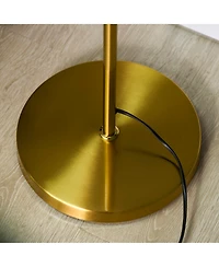 Homcom Modern Floor Lamp with Globe Shades, Sding Lamp,