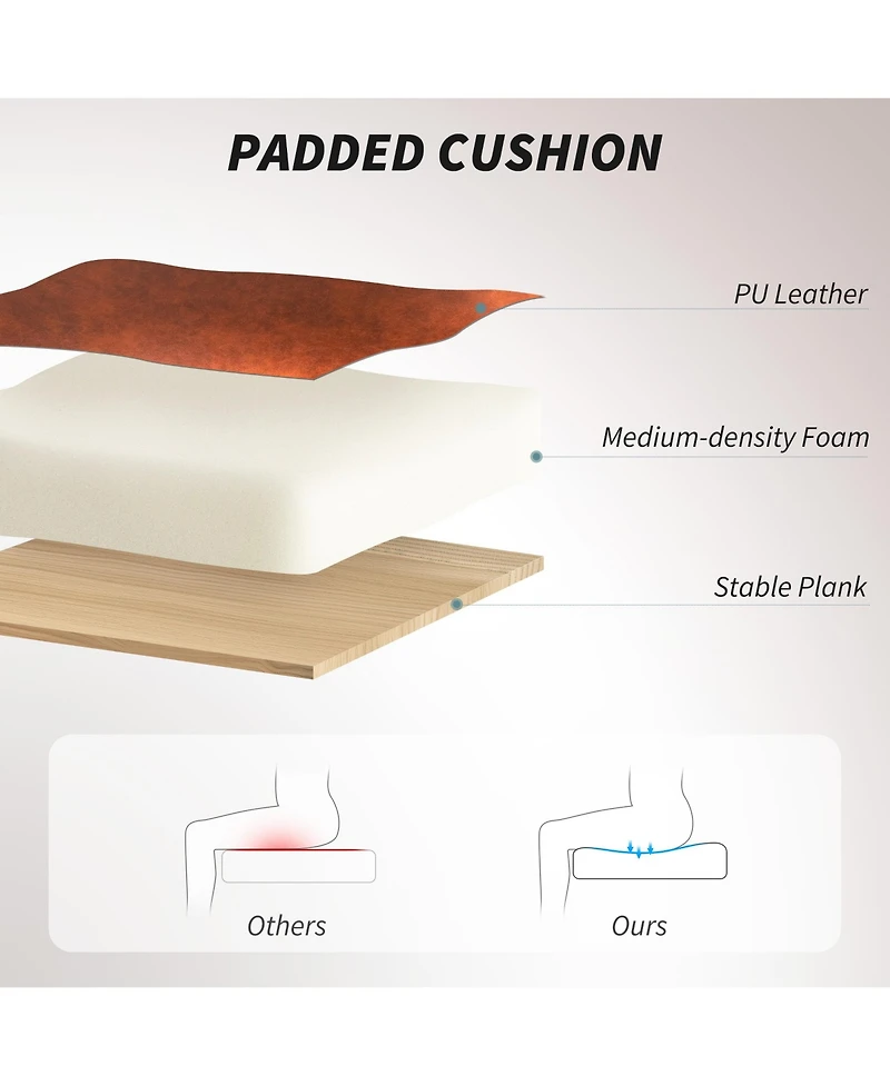 Homcom Office Chair with Swivel Wheels & Adjustable Height,