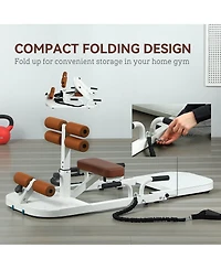 Soozier Sissy Squat Machine Hip Thrust Machine with Push Up Sd,