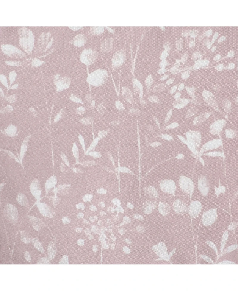 GoodGram Watercolor Lillies & Cherry Blossoms Floral Charlotte Pastel Semi Sheer Single Window Curtain Panel