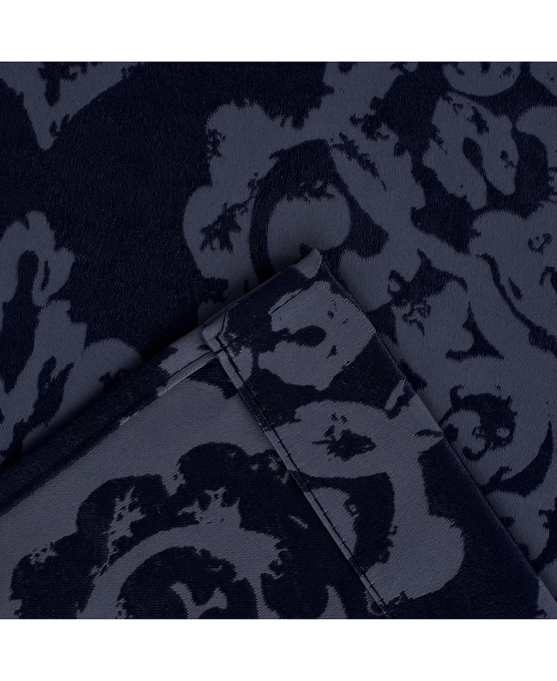 Kate Aurora Living 2 Pack Delaney Room Darkening Damask Print Grommet Curtain - 52 in. W x 84 L