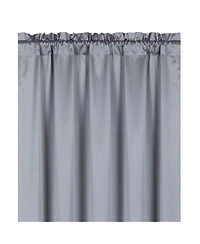 Kate Aurora Basic Faux Silk Rod Pocket Shimmery Sheer Single Window Curtain Panel - in. in