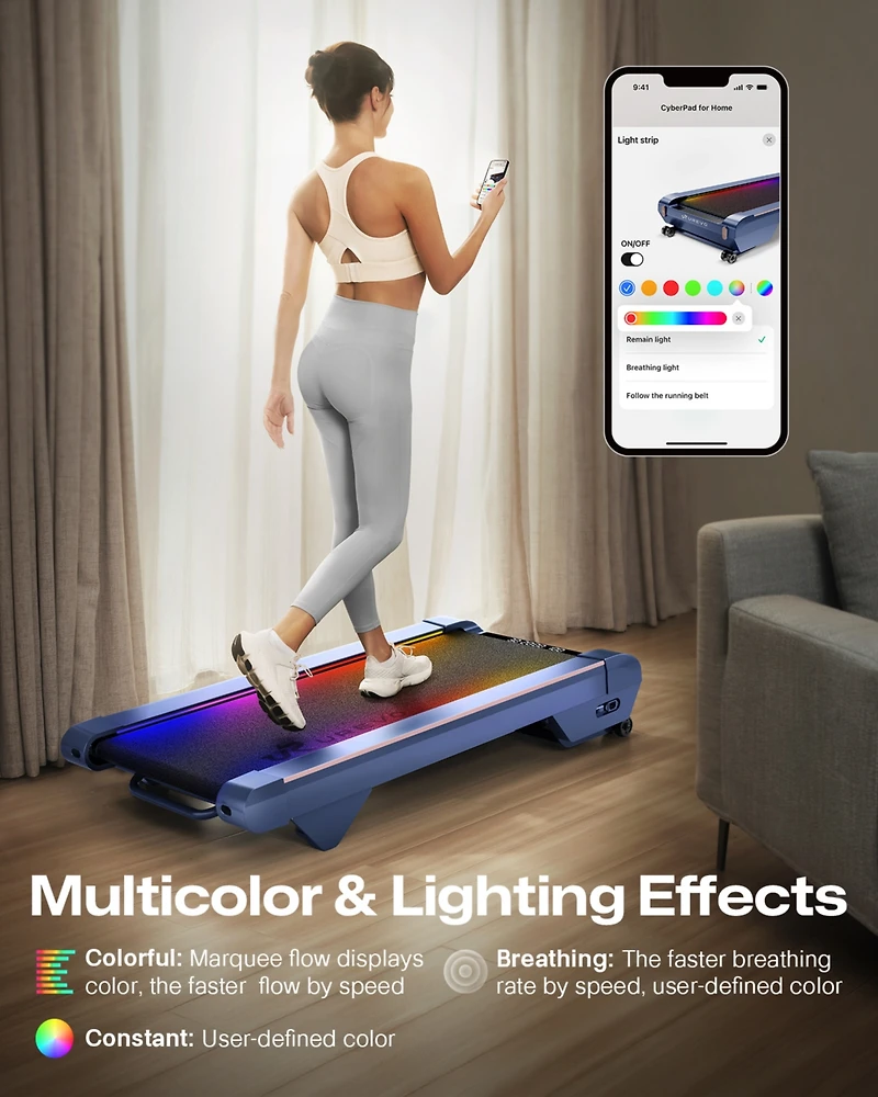 Under Desk Treadmill with Incline, Urevo 14% Max Incline Walking Pad, 2-in-1 Treadmill for Home Office, Extended Walking Surface, Quiet Motor, App Con