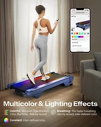 Under Desk Treadmill with Incline, Urevo 14% Max Incline Walking Pad, 2-in-1 Treadmill for Home Office, Extended Walking Surface, Quiet Motor, App Con
