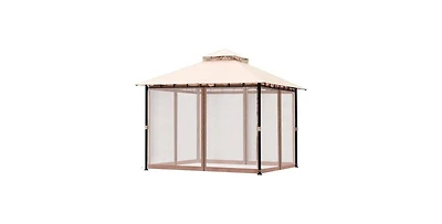 Slickblue Outdoor Gazebo with Durable Metal Frame and Full Mosquito Netting – Fits 6 to 8 People for Patio or Garden Use