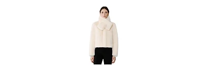 Soia & Kyo Women's Kendell Boxy Jacket With Scarf