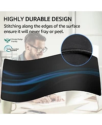 memzuoix Large Gaming Mouse Pad Extended Mousepad with Micro-Weave Cloth, Non-Slip Base, Water Resist Keyboard for Office Home, 31.5x15.7in