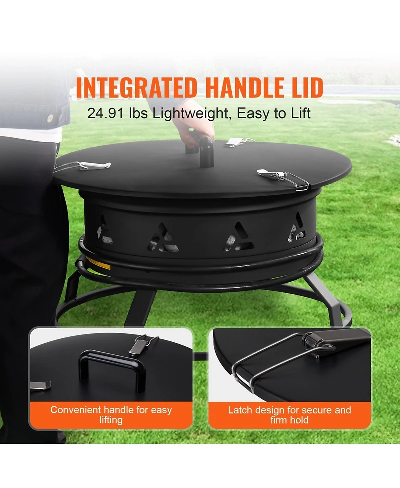 Slickblue Portable Propane Gas Fire Pit for Outdoor Heating – Ideal for Camping, Backyard, and Patio Use