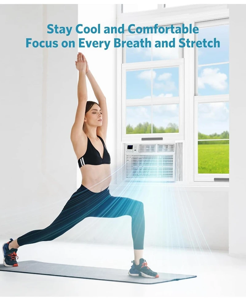 Cowsar 14,000 Btu Window Air Conditioner Cools up to 650 Sq. ft, Ultra Quiet Window Ac Unit with Remote Control, 4 in 1 Energy Saving Air Conditioner