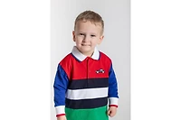 Florence Eiseman Toddler Boys Jersey Knit Polo With Race Car