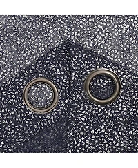 Kate Aurora Glam Chic Living 2 Pack Metallic Foil Sparkle Slub Sheer Grommet Top Curtain Panels