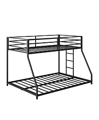 Streamdale Furniture Metal Bunk Bed Twin Over Full with Stairs