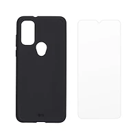 Case-Mate Protection Pack Tough Case and Glass Screen Protector for Motorola Moto G Pure-Black