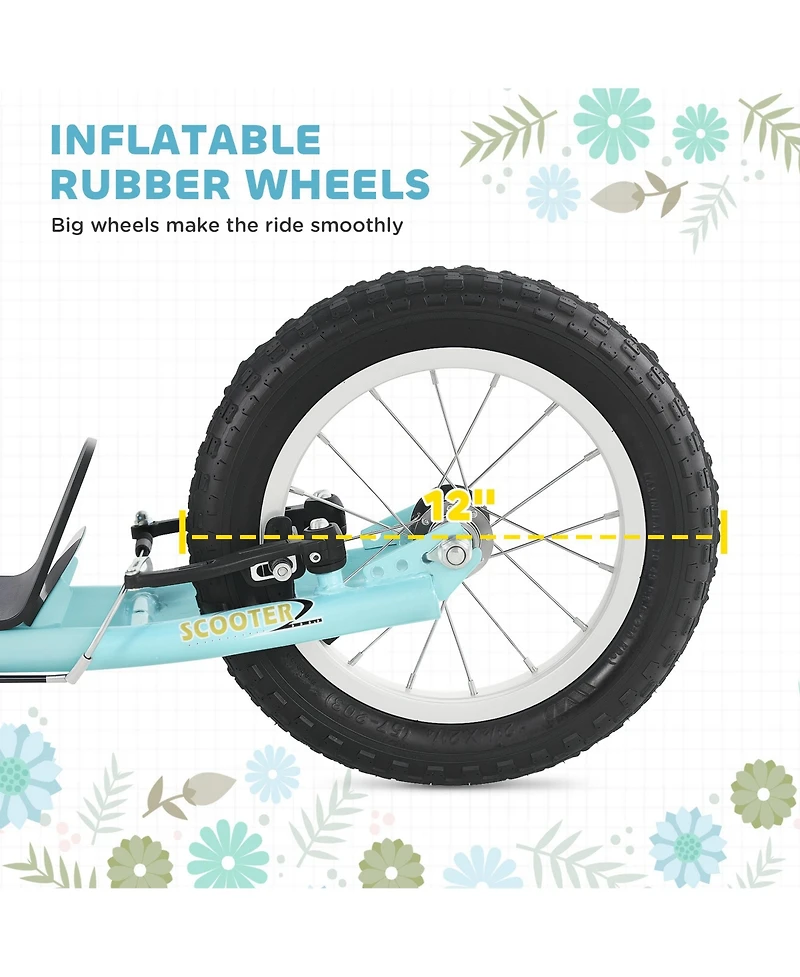 Aosom Youth Scooter Front and Rear Caliper Dual Brakes