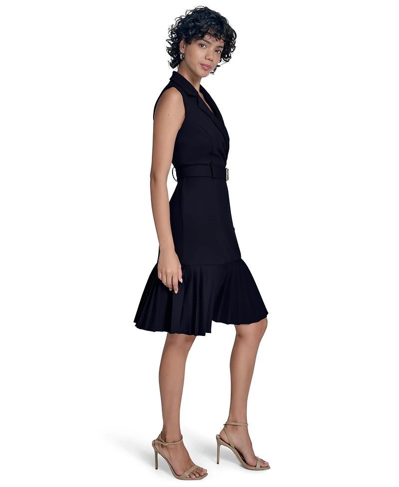 Calvin Klein Women's Collared Sleeveless Sheath Dress