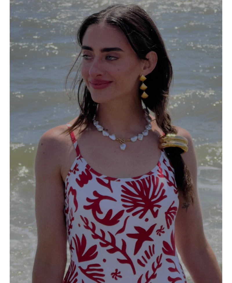 Tseatjewelry Liv Necklace pearl 18k gold plated on stainless steel