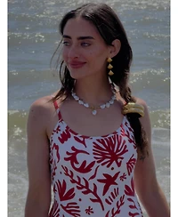 Tseatjewelry Liv Necklace pearl 18k gold plated on stainless steel