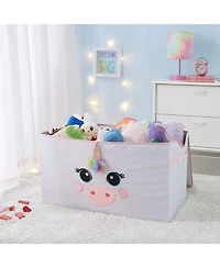 Cesicia Poly Canvas Collapsible Toy Storage Trunk, 28" W, Unicorn