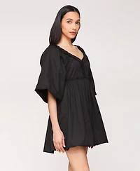 Avec Les Filles Women's Cotton Sweetheart A-Line Dress