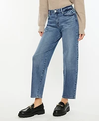 Kancan Women's High Rise Barrel Jeans