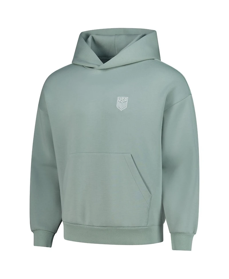 Levelwear Men's and Women's Green Usmnt Luxe Signature Tri-Blend Pullover Hood